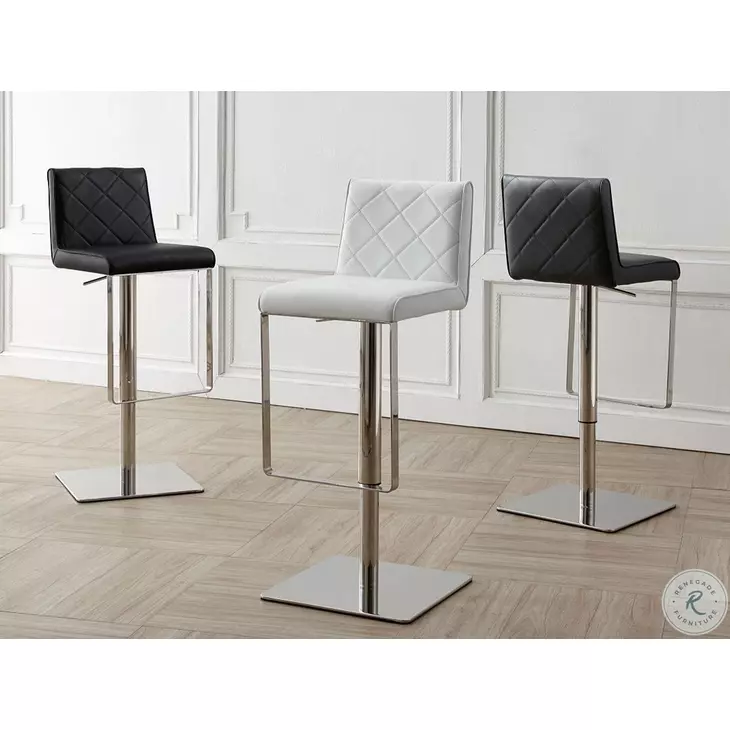 Loft Dark Gray Leather Bar Stool