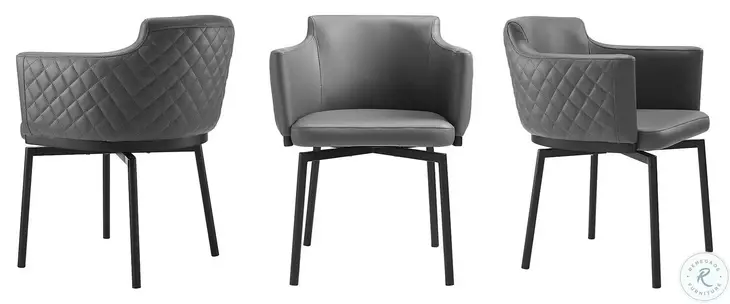 Suzzie Gray Swivel Dining Chair