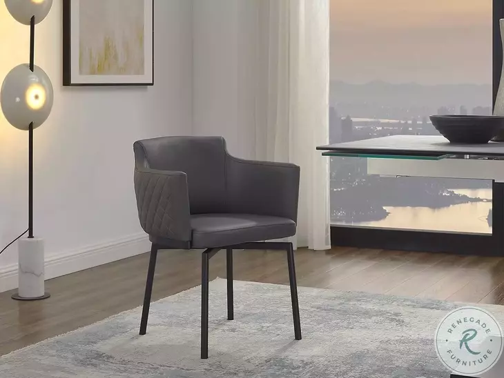 Suzzie Gray Swivel Dining Chair