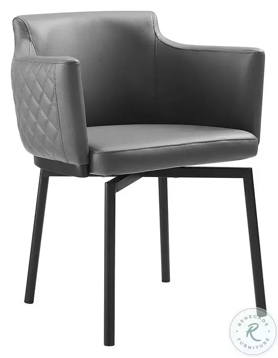 Suzzie Gray Swivel Dining Chair