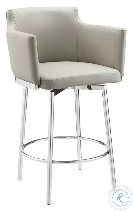Suzzie Taupe Swivel Bar Stool