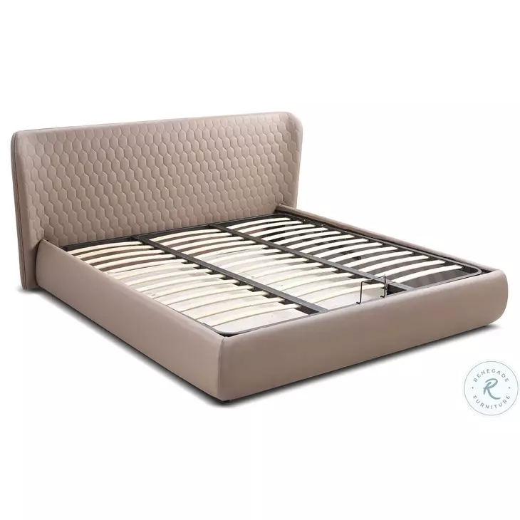 Agoura Taupe King Upholstered Platform Bed