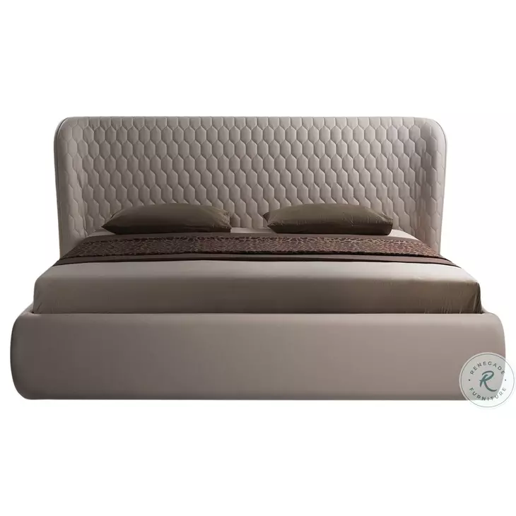 Agoura Taupe King Upholstered Platform Bed