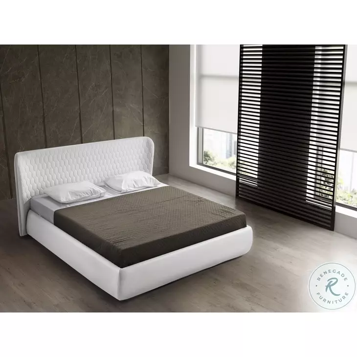 Agoura White King Storage Panel Bed