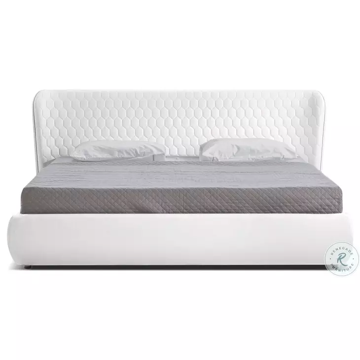 Agoura White King Storage Panel Bed