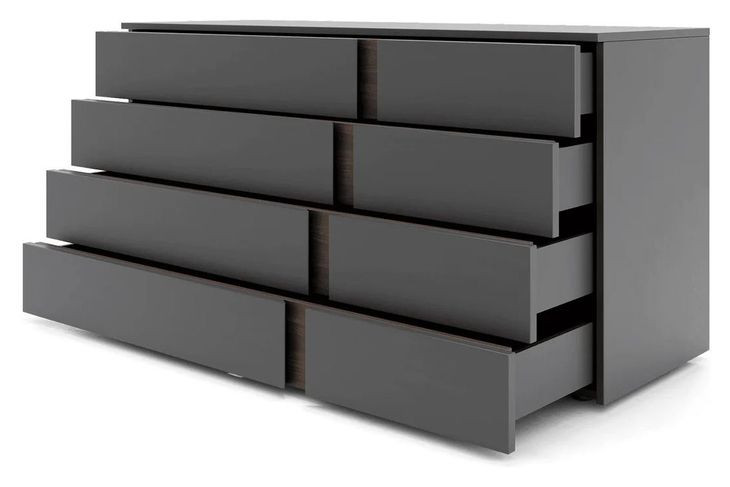 Renzo Dark Gray 4 Drawer Dresser