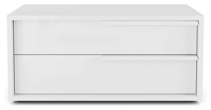 Alessio White 2 Drawer Nightstand