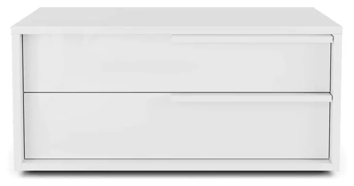 Alessio White 2 Drawer Nightstand
