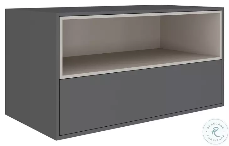 Santino Dark Gray Matte Nightstand