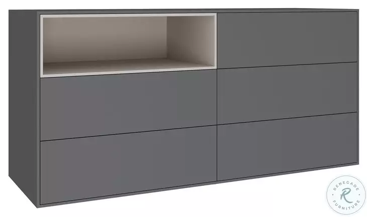 Santino Dark Gray Matte Dresser