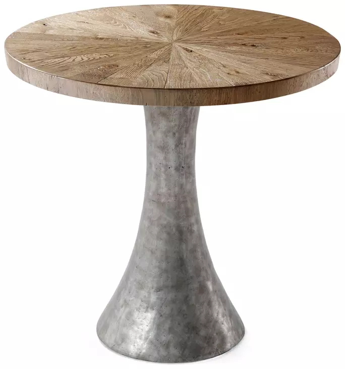 Echoes Light Echo Oak and Gray Round Side Table
