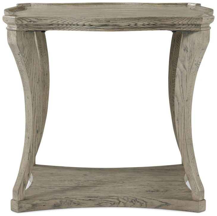 Echoes Gray Echo Oak Rectangular Serpentine Side Table