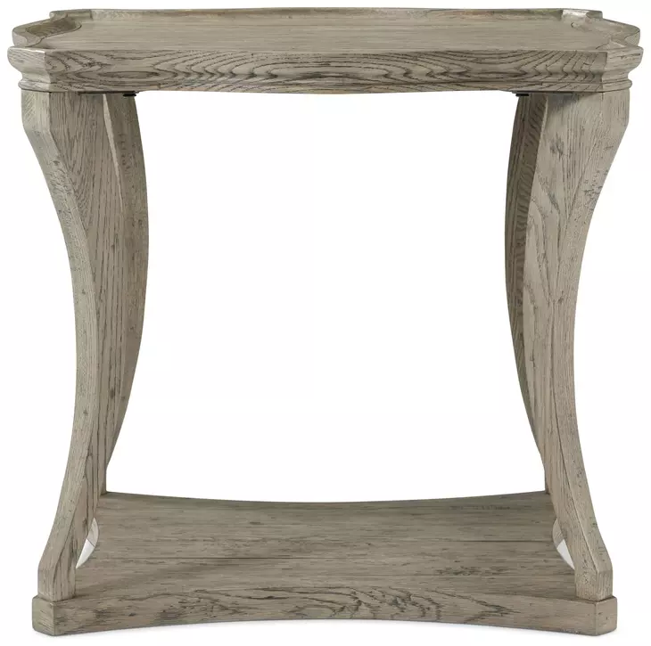 Echoes Gray Echo Oak Rectangular Serpentine Side Table