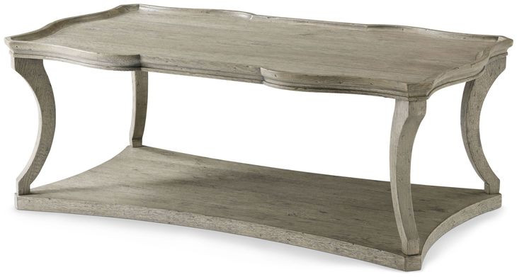 Echoes Gray Echo Oak Rectangular Serpentine Cocktail Table