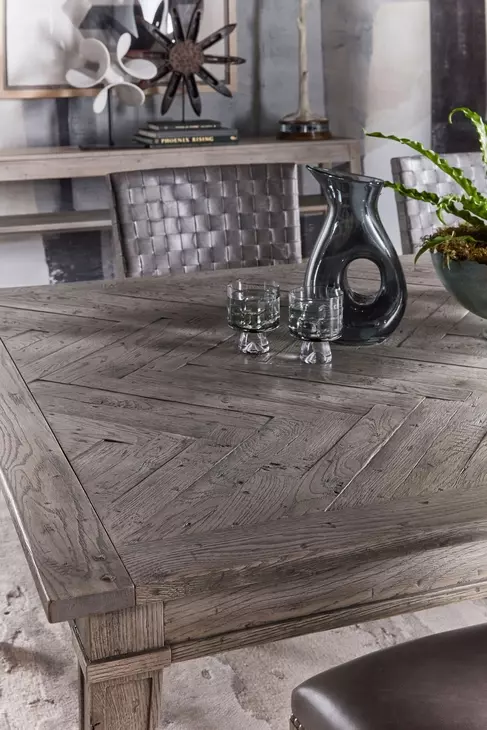 Echoes Gray Echo Oak 119" Extendable Rectangular Dining Table