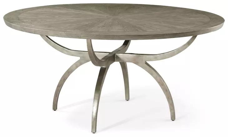 Echoes Gray Echo Oak 64" Round Lagan Dining Table