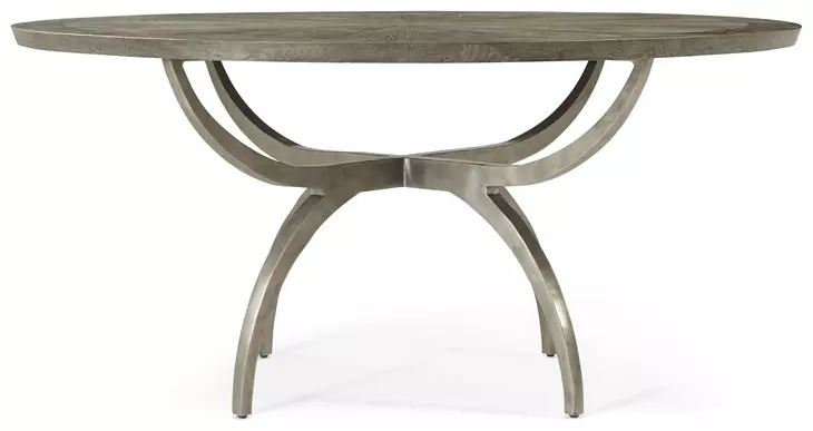 Echoes Gray Echo Oak 64" Round Lagan Dining Table