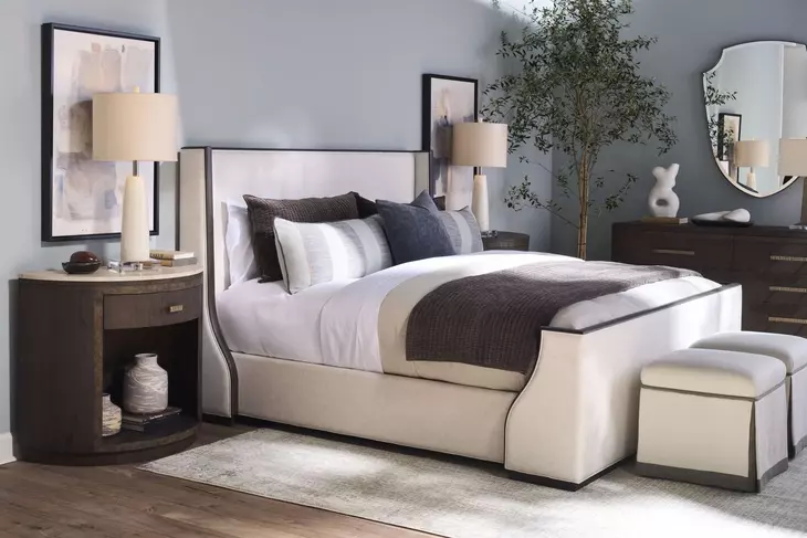 Monterey Hawthorne Dark 1 Drawer Demilune Nightstand