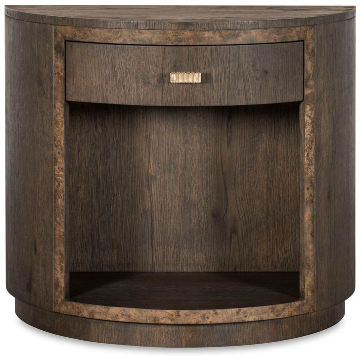Monterey Hawthorne Dark 1 Drawer Demilune Nightstand
