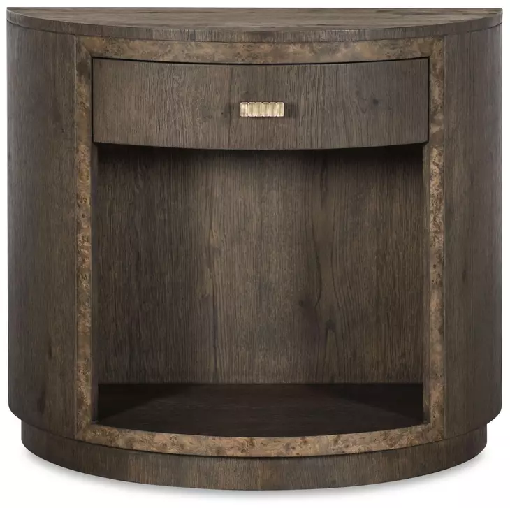 Monterey Hawthorne Dark 1 Drawer Demilune Nightstand