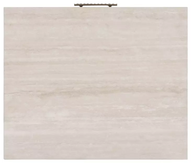 Monterey Hawthorne Light and Beige 1 Drawer Small Travertine Top Nightstand