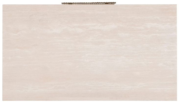 Monterey Hawthorne Light and Beige 3 Drawer Travertine Top Nightstand
