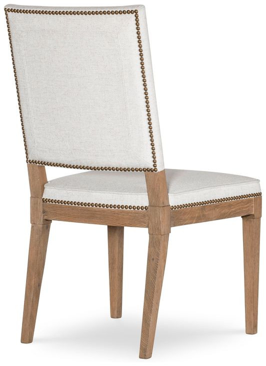 Monterey Hawthorne Light and Cream Upholstered Side Chair with Nailhead Trim