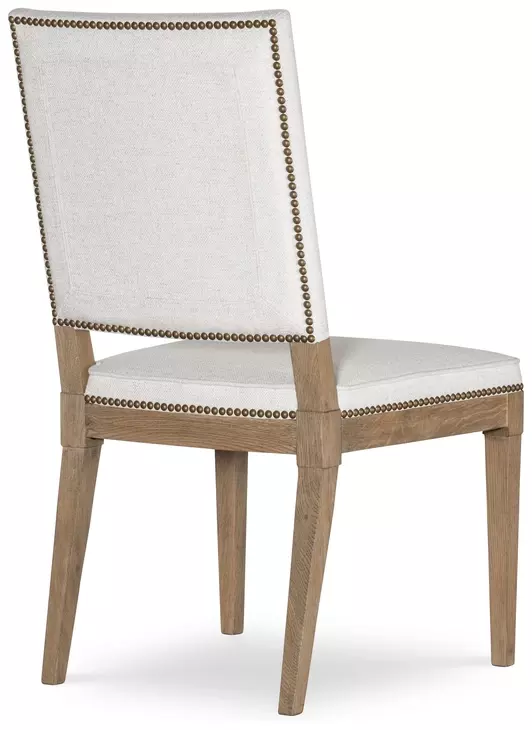 Monterey Hawthorne Light and Cream Upholstered Side Chair with Nailhead Trim