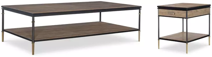 Monterey Hawthorne Light Rectangular Occasional Table Set