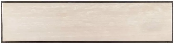 Monterey Hawthorne Dark and Beige Rectangular Travertine Top Console Table