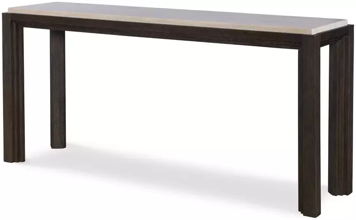 Monterey Hawthorne Dark and Beige Square Travertine Top Occasional Table Set