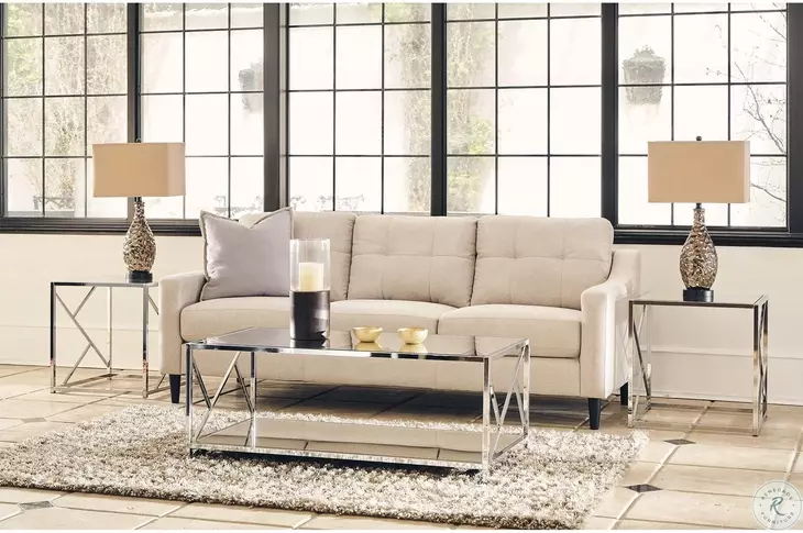 Stella Chrome 3 Piece Occasional Table Set
