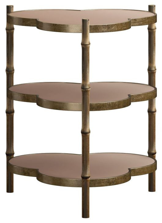 Eave Brown and Gold Free Form Accent Table