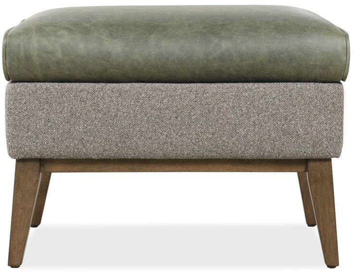 Camille Green Upholstered Rectangular Ottoman
