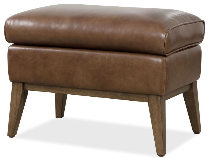 Mossaire Brown Upholstered Rectangular Ottoman