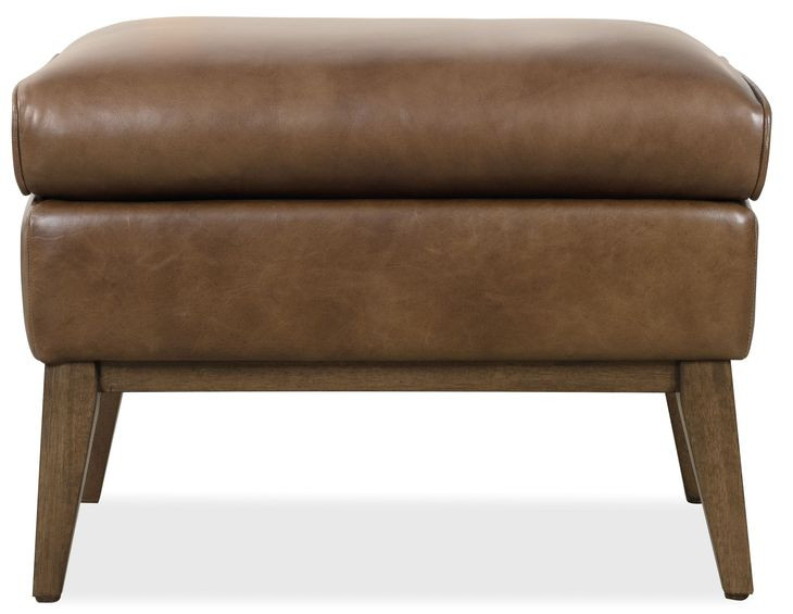 Camille Brown Upholstered Rectangular Ottoman