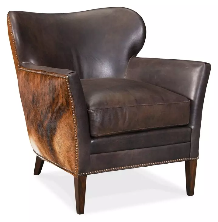 Raiden Hu Espresso Leather Club Chair