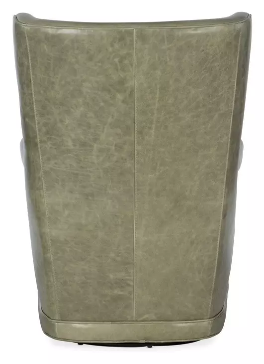 Mai Bellaire Tranquil Sage Leather Swivel Club Chair
