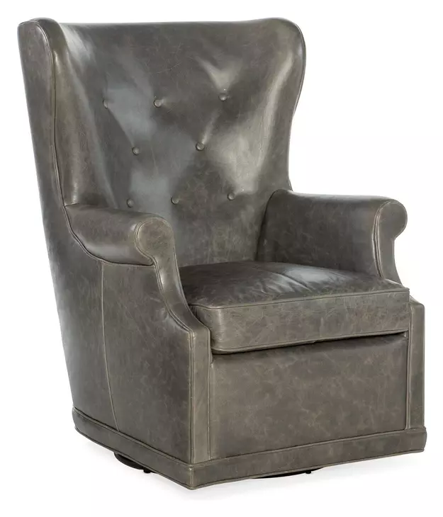 Mai Bellaire Graige Leather Swivel Club Chair
