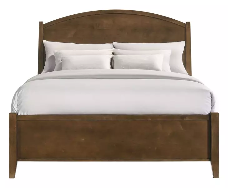 Andover Walnut Queen Arched Panel Bed