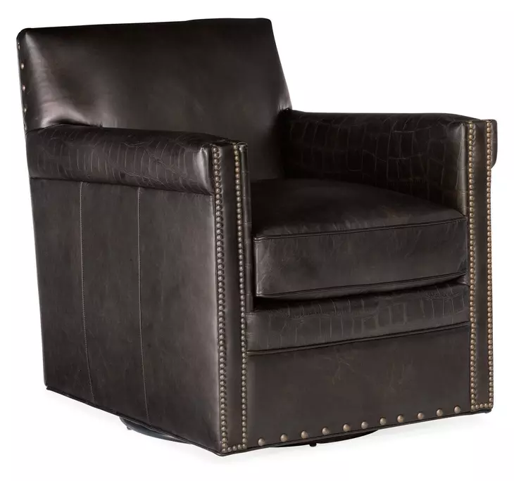 Potter Old Saddle Swivel Club Chair