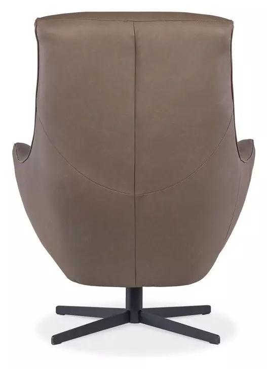 Hughes Brown Leather Swivel Chair
