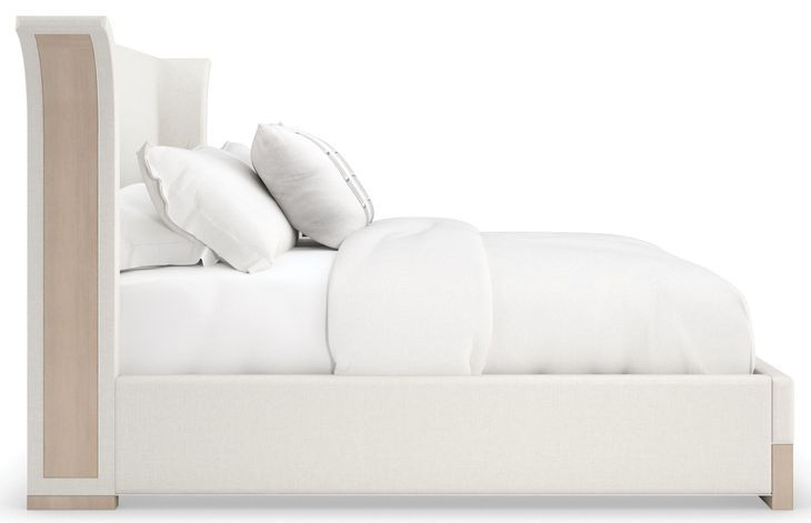 Beauty Sleep Woodland Gray King Upholstered Panel Bed
