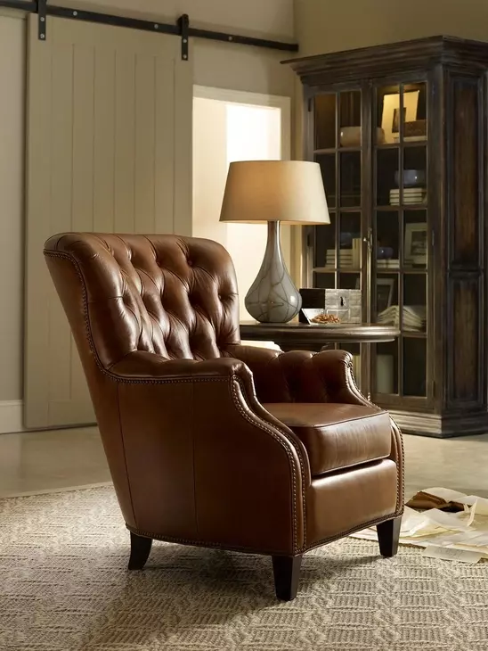 Hamrick Dark Walnut Club Chair