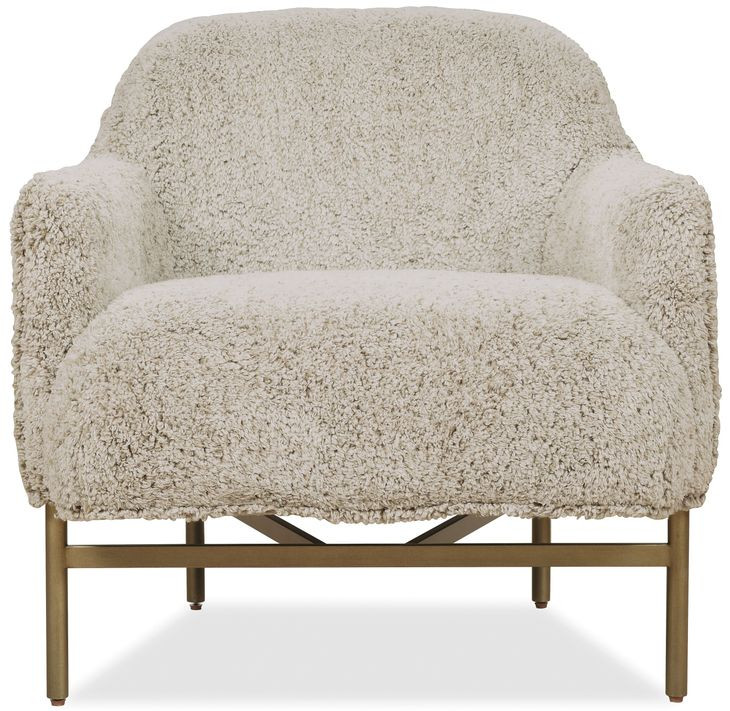 Milo Beige Upholstered Lounge Chair