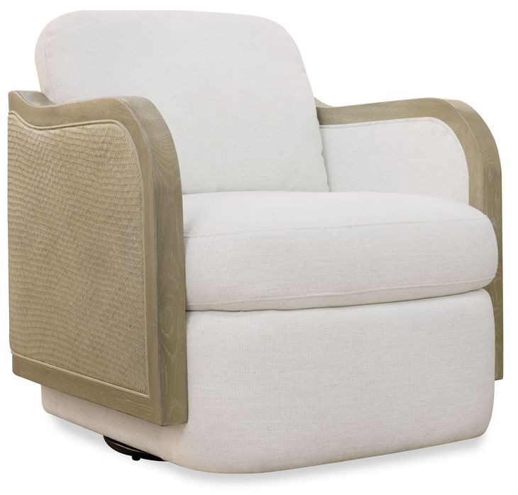 Wilma White Performance Fabric Swivel Chair