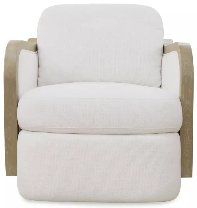 Wilma White Performance Fabric Swivel Chair