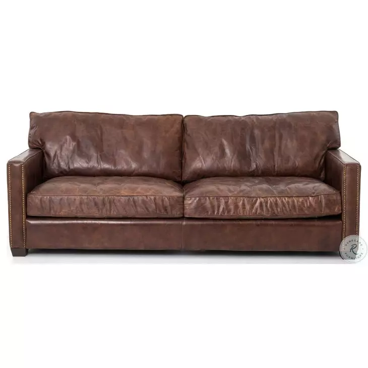 Larkin Cigar Leather 88" Sofa