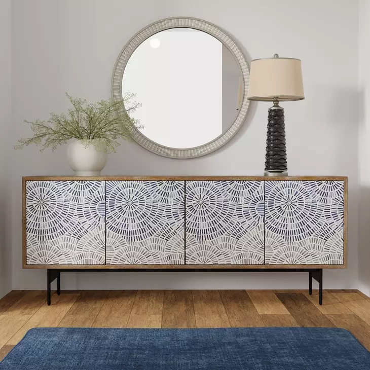 Crossings Coconut Shell 80" TV Stand