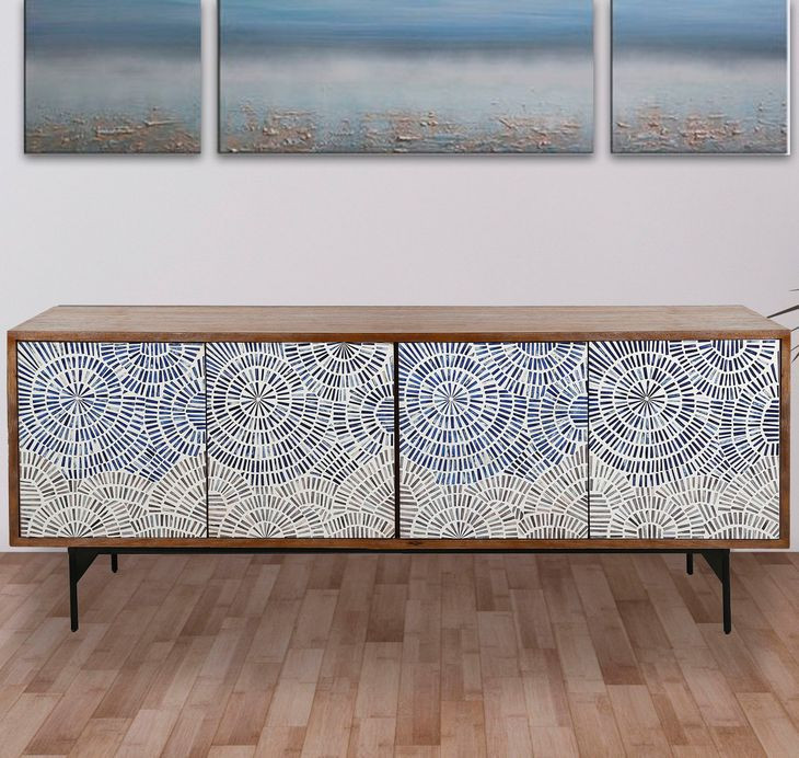 Crossings Coconut Shell 80" TV Stand